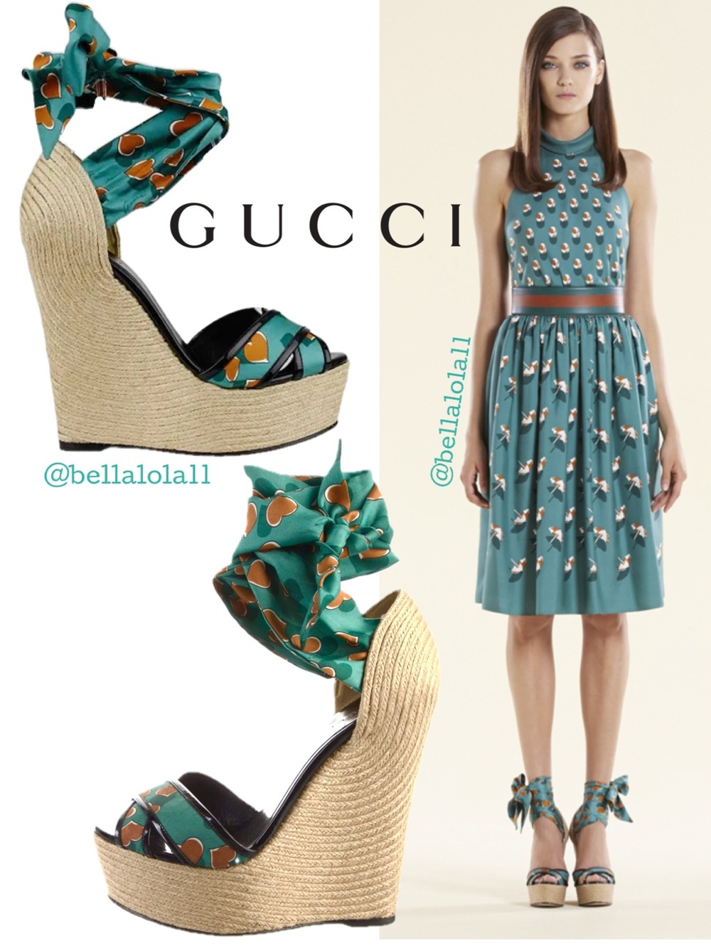 AUTHENTIC GUCCI WEDGE SANDALS